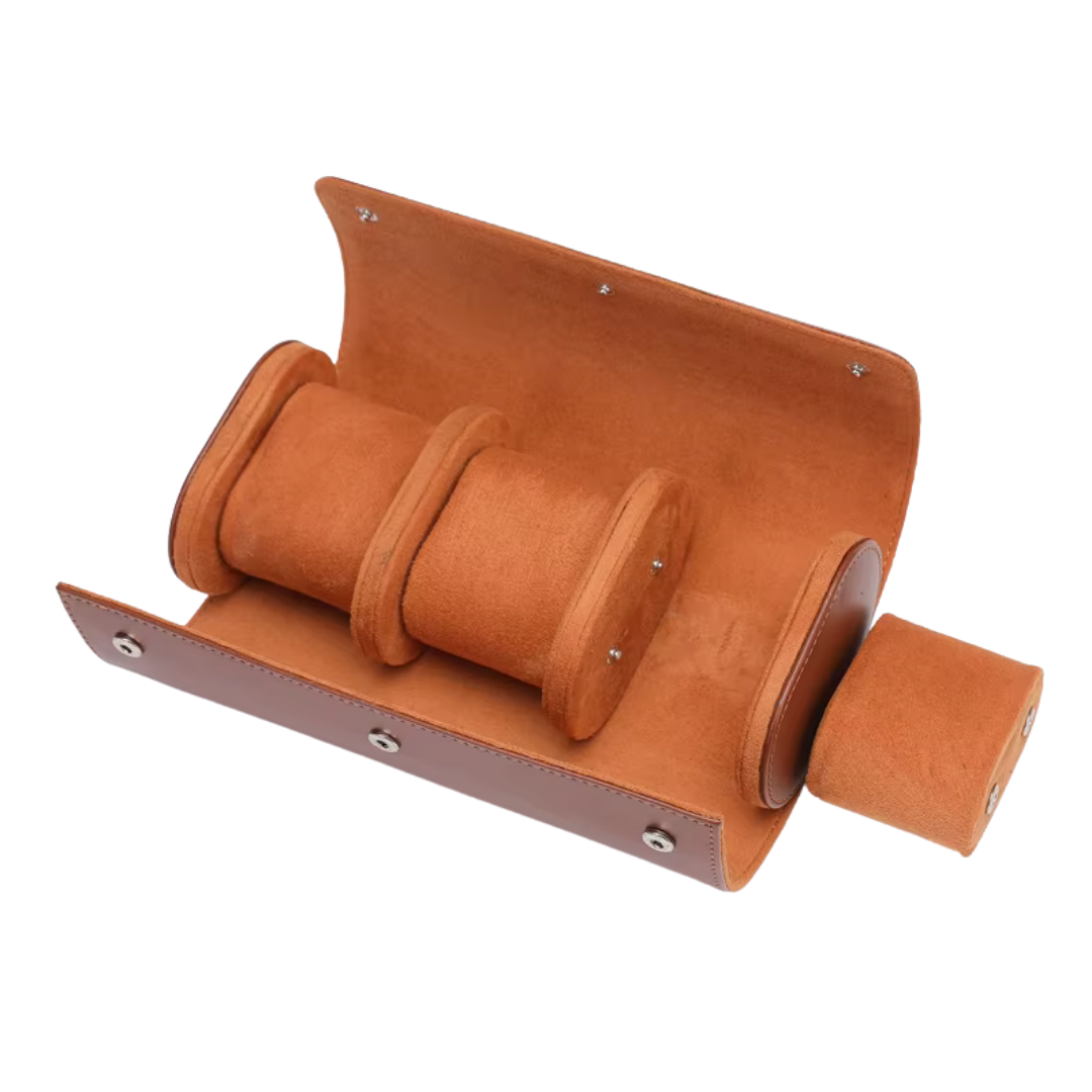 Poedagar® 3 Slots Case - Black Leather