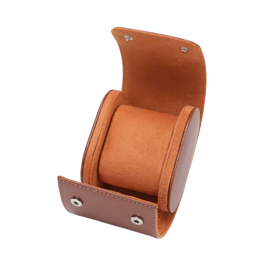 Poedagar® 1 Slot Case - Black Leather