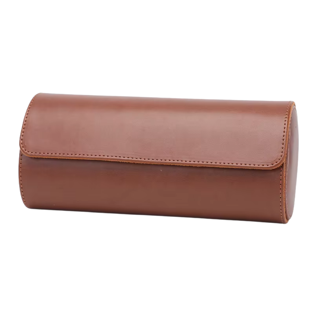 Poedagar® 3 Slots Case - Black Leather