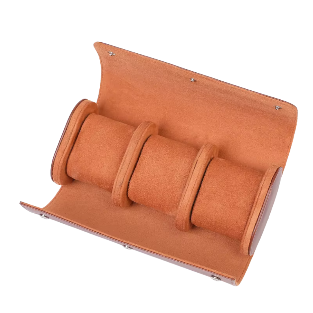 Poedagar® 3 Slots Case - Black Leather