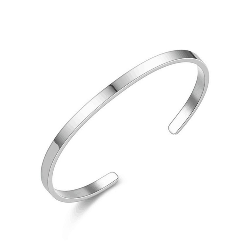 Bracelete Minimalista Ajustável Aço Inox (4mm)